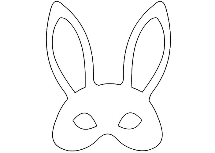 Шаблон к маске кролика