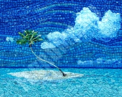 Glass Mosaic: วิธีการจัดวางด้วยแผ่นต่อเนื่องและแผงตัวเองได้อย่างไร?