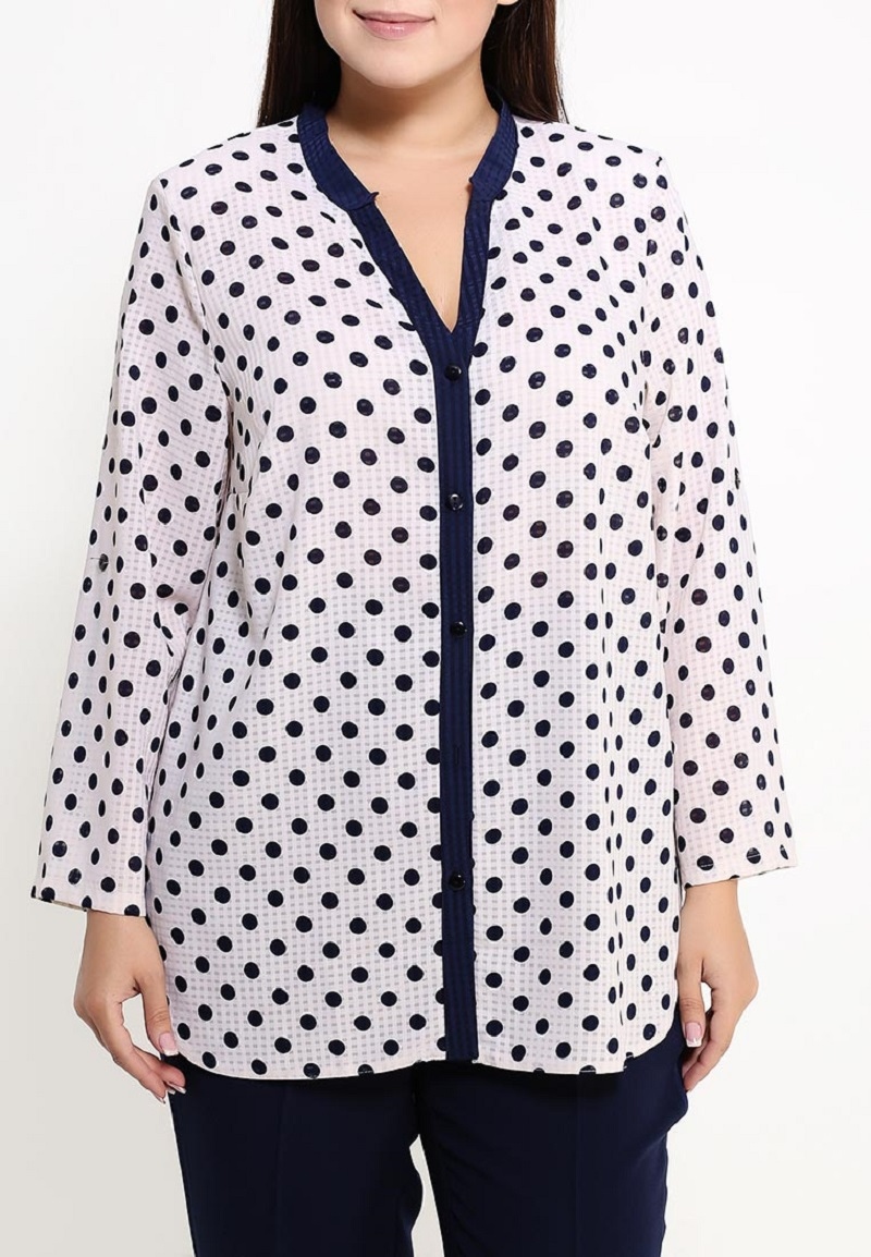 White blouse in polka dots from Lina