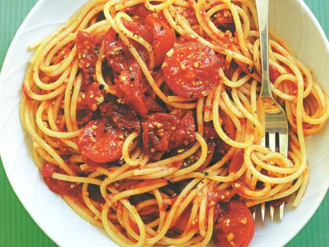 Спагетти с помидорами: 2 лучших пошаговых рецепта с подробными ингредиентами