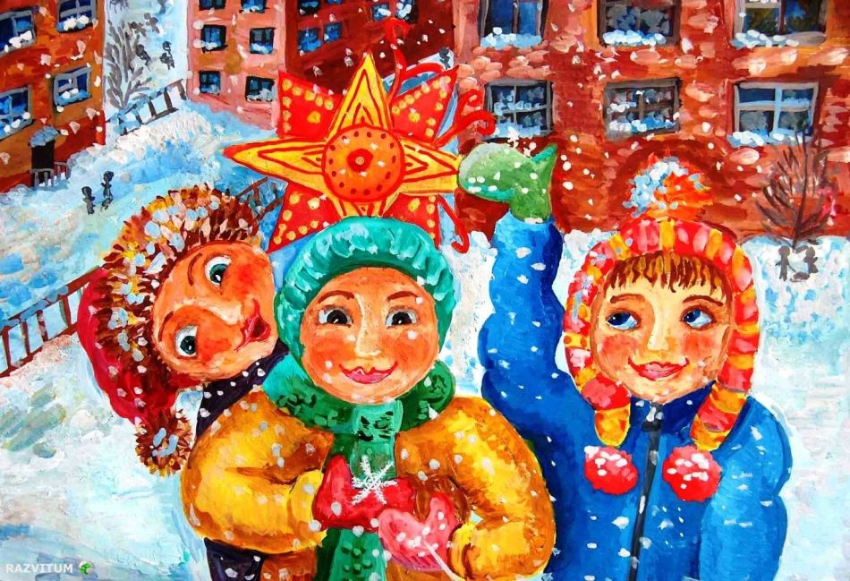 New Year in children's works is always beautiful