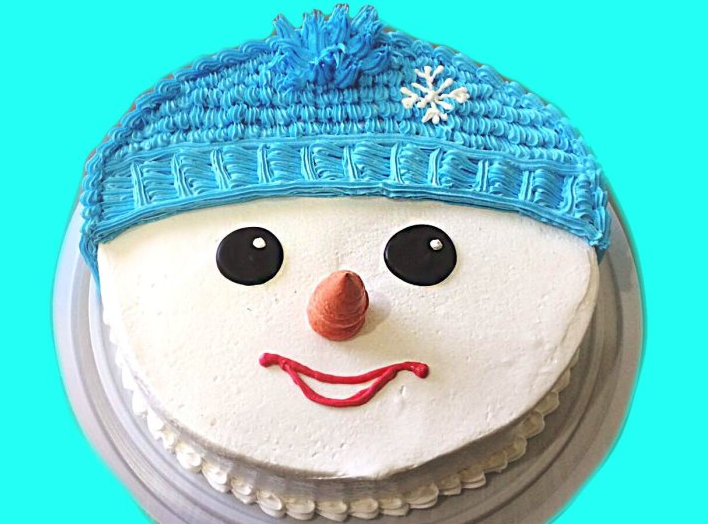 Новогодний торт «снеговик»