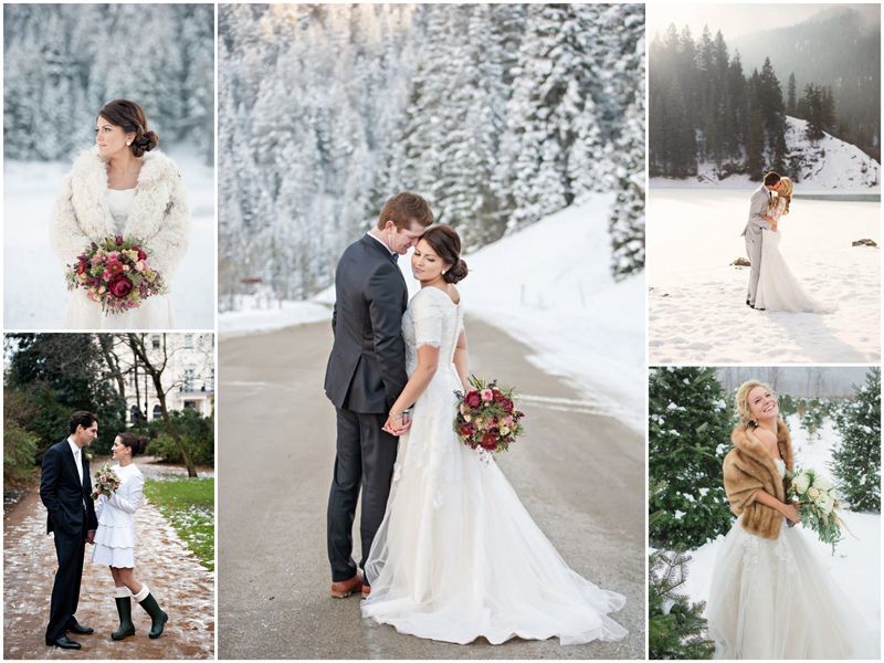 Свадебные позы для фотосессии зимой