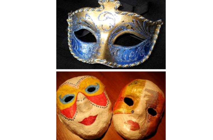 Masquerade Mask Kendi ellerinizle Papier-Masha tekniğini kullanarak