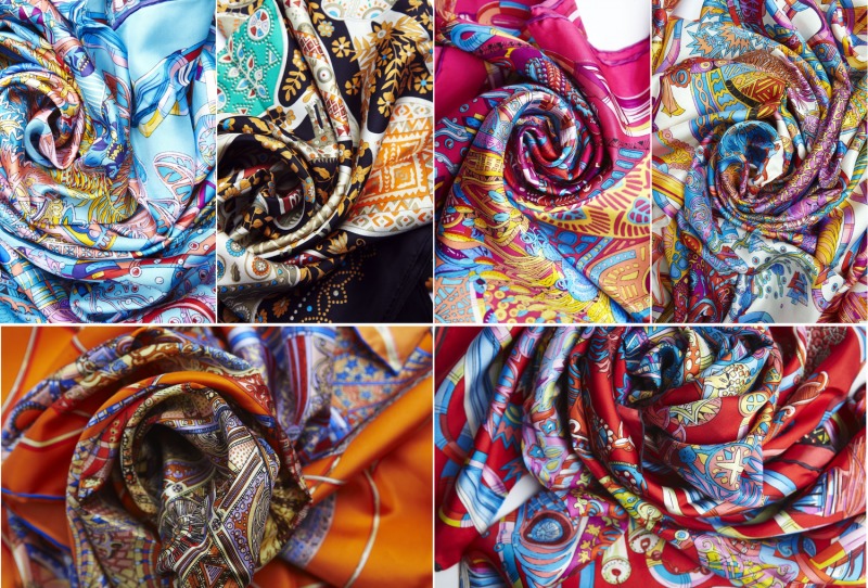 Silk scarves