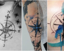 Kaj pomeni tetovaža vetrov za dekleta, moške in ženske? Tetovaža Wind Rose: Lokacija, sorte, primeri aplikacije, skice, fotografije. Katere tetovaže so kombinirane s tetovažo vetra?