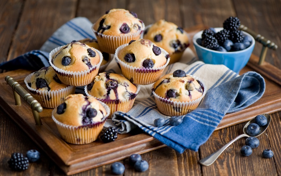 Muffin dengan blueberry