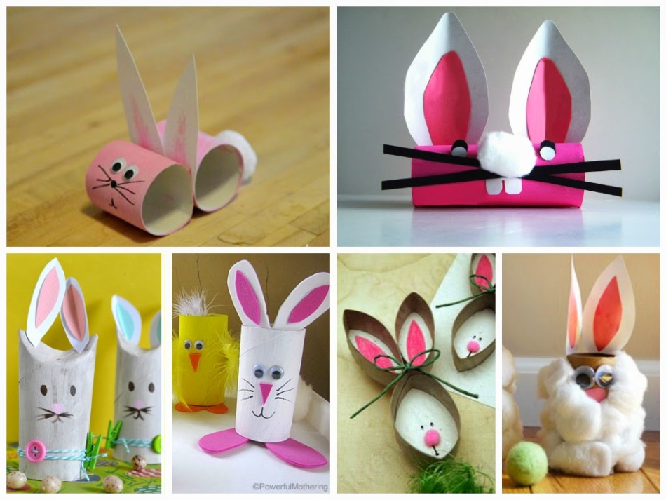 DIY crafts for Easter from corrugated paper and cardboard: schemes