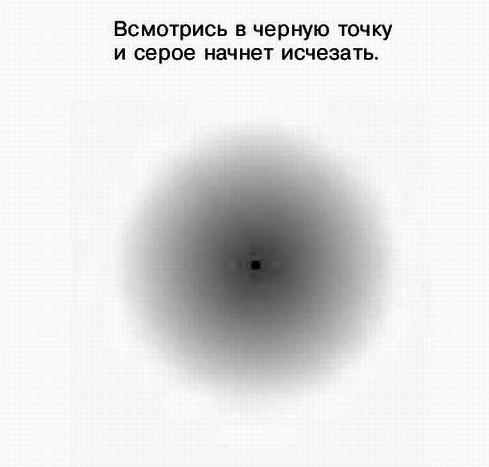 Optical illusion black dot