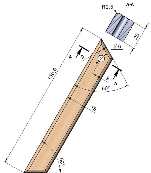Zaščitna lesena palica za napajalnik