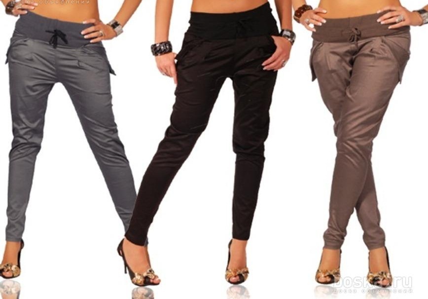 Фото готовых поясов на сшитых женских брюках, вариант 14