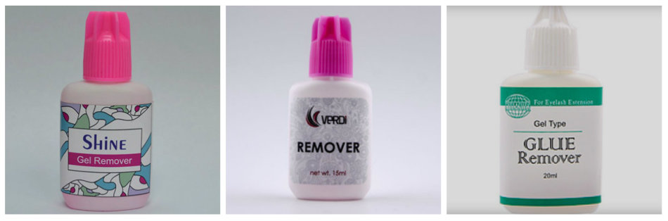 Removers for extended eyelashes.