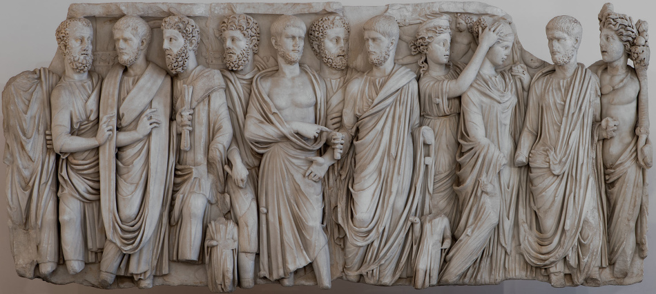 Sarcophage au musée archéologique de Naples, Italie