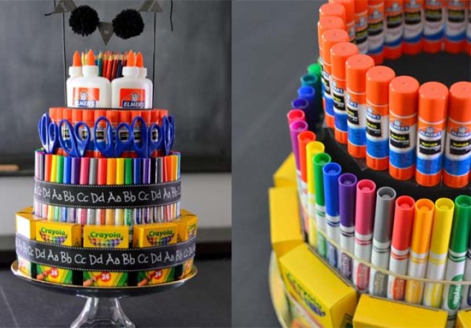 Unusual cake from stationery