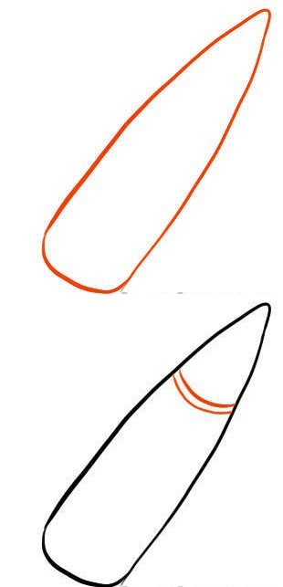 How to start drawing a rocket