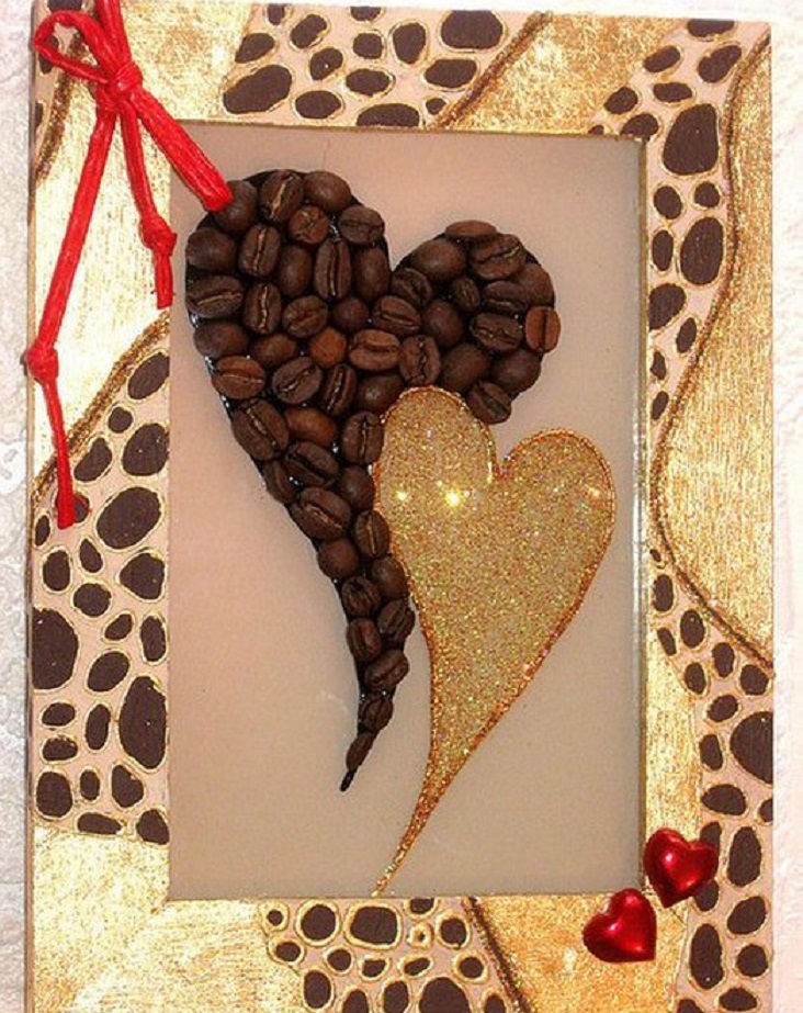 Coffee grain picture - heart
