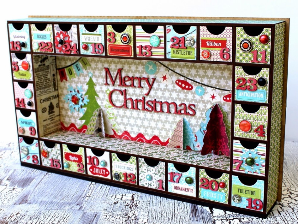 Рождественский адвент-календарь в виде таинственных коробочек