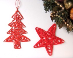 A kézműves szálakból és PVA -ragasztócsillagok egy karácsonyfán, a saját kezével: utasítások. Újévi ötletek, a Betlehem csillag mintája a szálakból