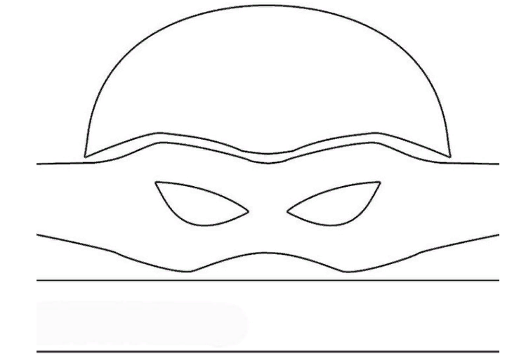 Шаблон к маске черепашки-ниндзя