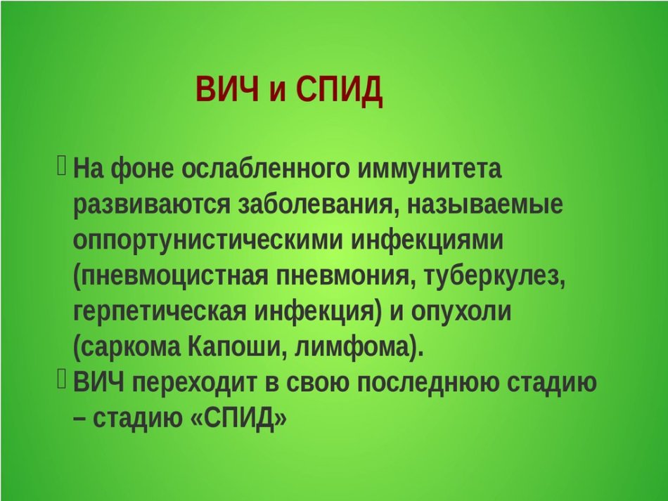 Болести, които засягат ХИВ или СПИН: Имена