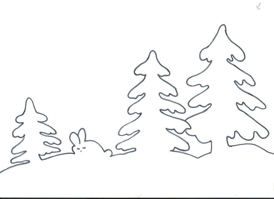 Papierschablonen für das Fenster - Weihnachtsbaum, Beispiel 5