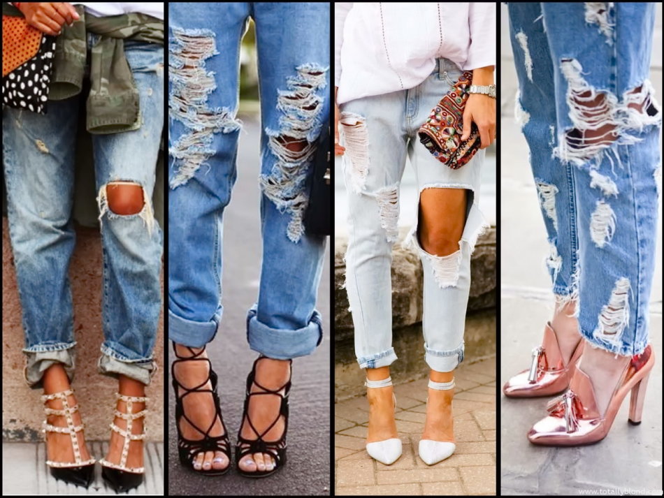 Fashion jeans with knees