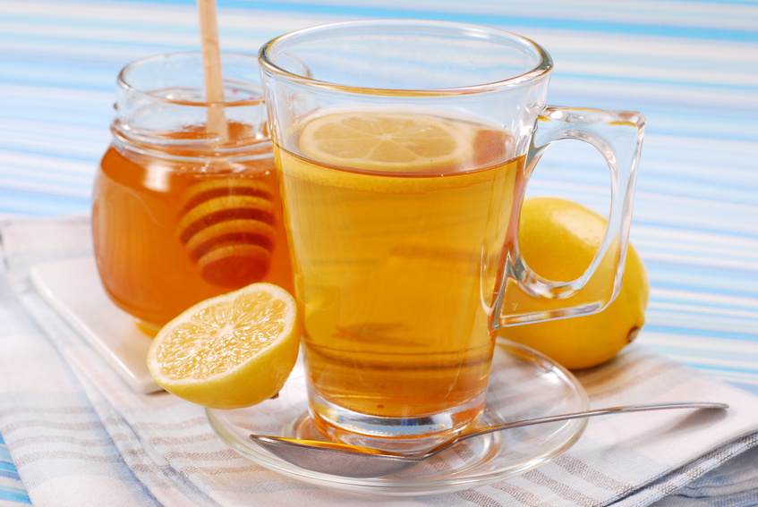 Tea with honey and lemon