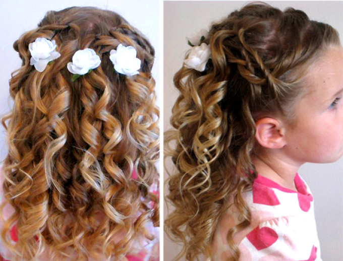 Simple hairstyle for a girl