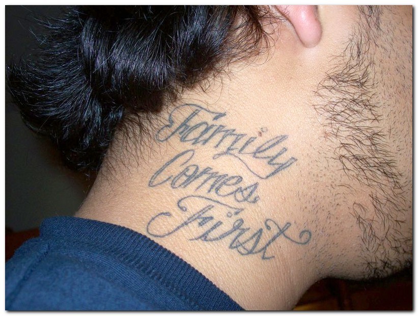 Надписи на шею мужские