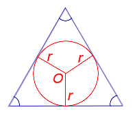 L'area di un triangolo corretto equilatero