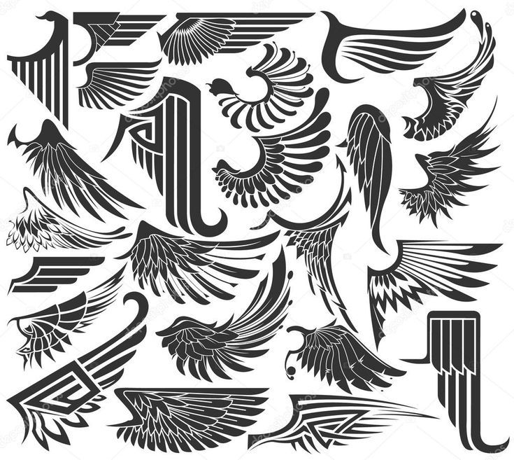 Эскизы для тату-крыльев, которые идеально впишутся в область предплечья