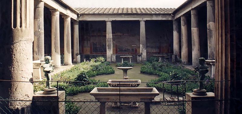 Bangunan perumahan, pompeii, Italia