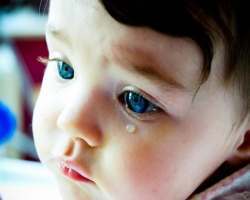 When do newborn children have tears when crying? When do children begin to cry with tears?