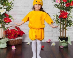 DIY chicken costume for girls: instructions, photo
