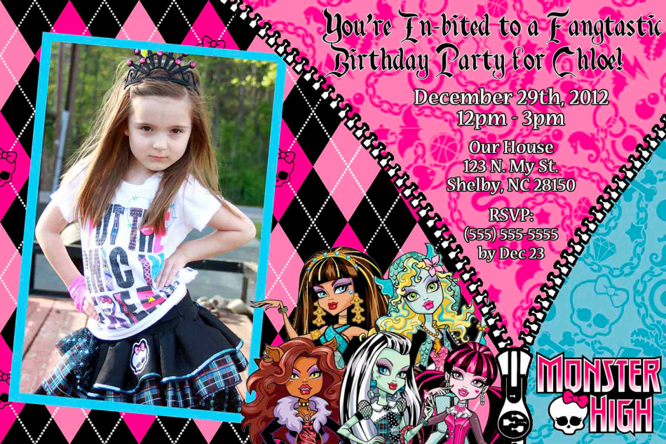 Monster high -style poster