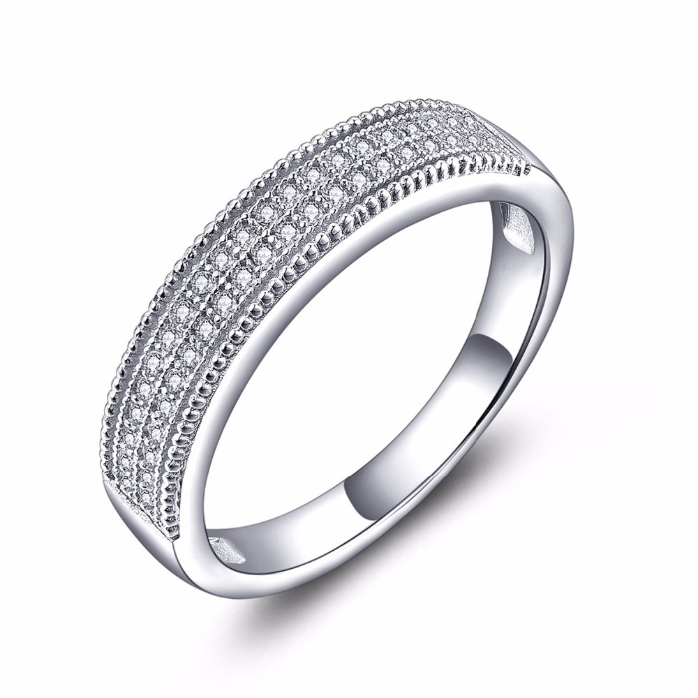 Обручальные женские и мужские серебряные кольца с камнями на алиэкспресс