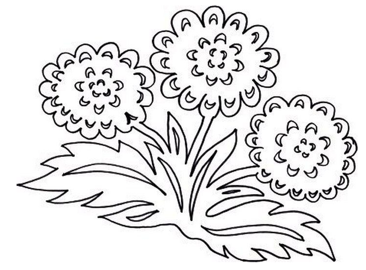 Spring stencils for children - template