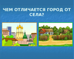 „Животът на града и селото“: аргументи и сравнение за „околния свят“