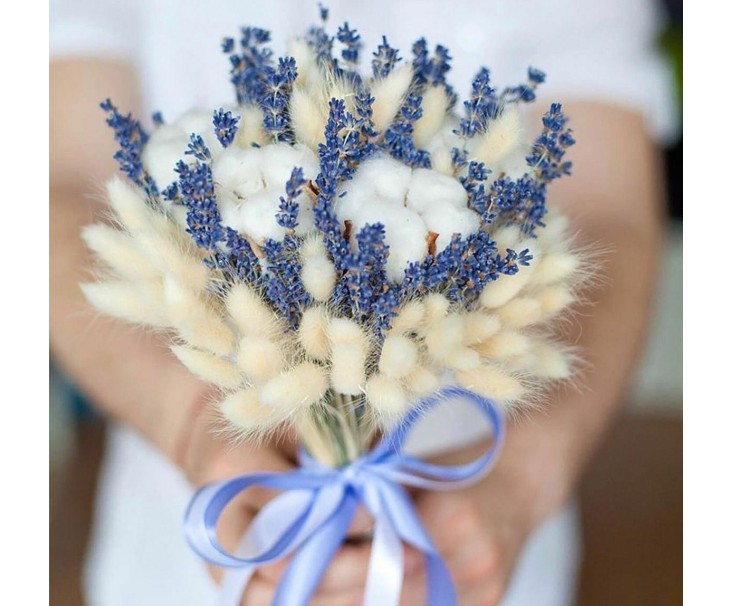 Ramo de novia de flores secas