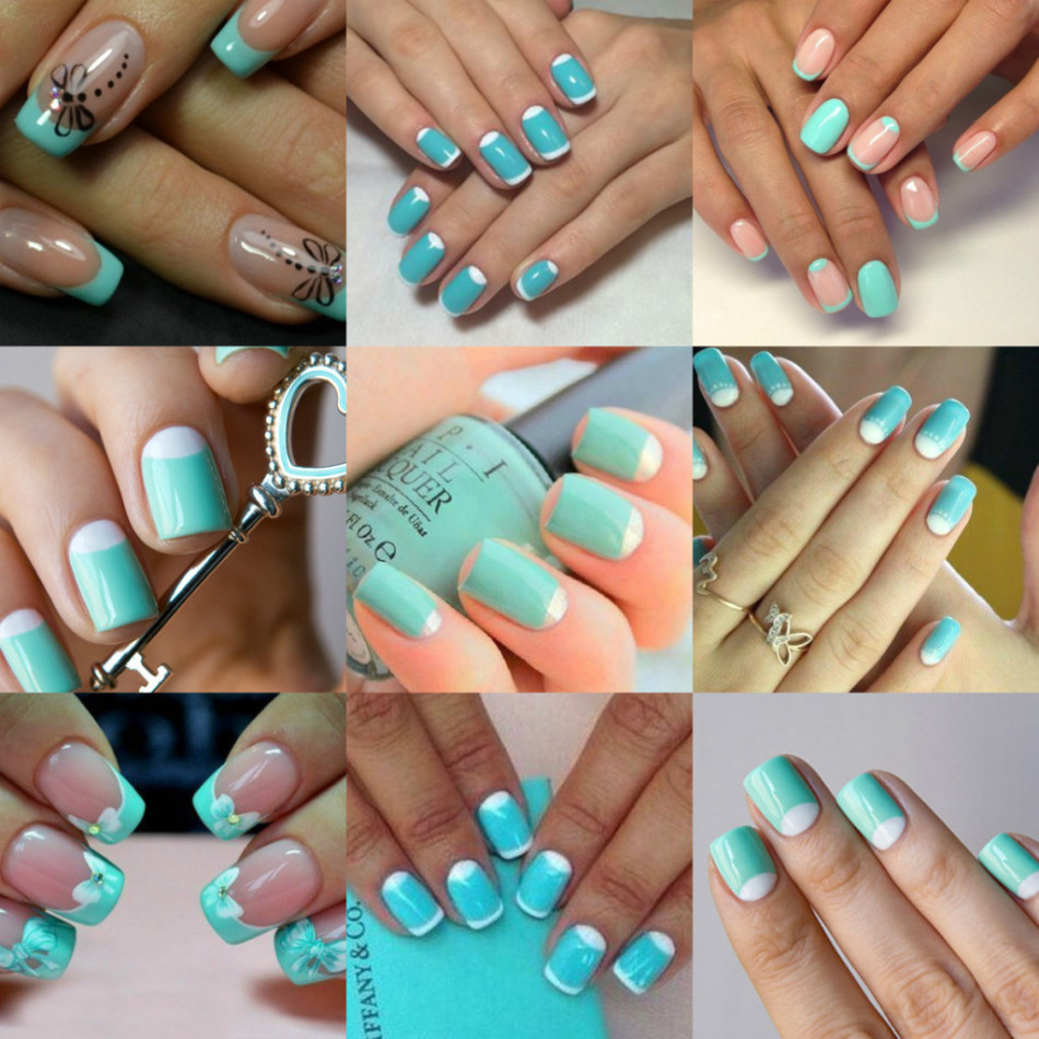 The ideas of turquoise jacket in manicure