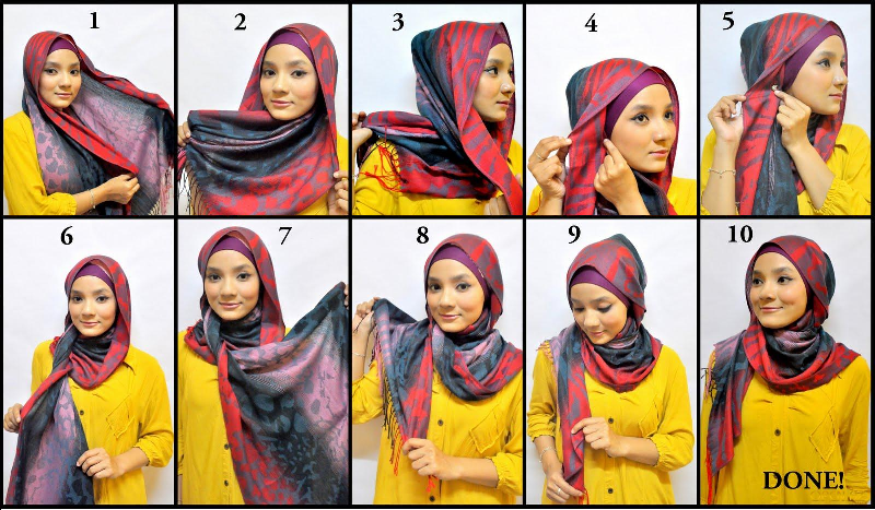 Как красиво завязать шарф хиджаб