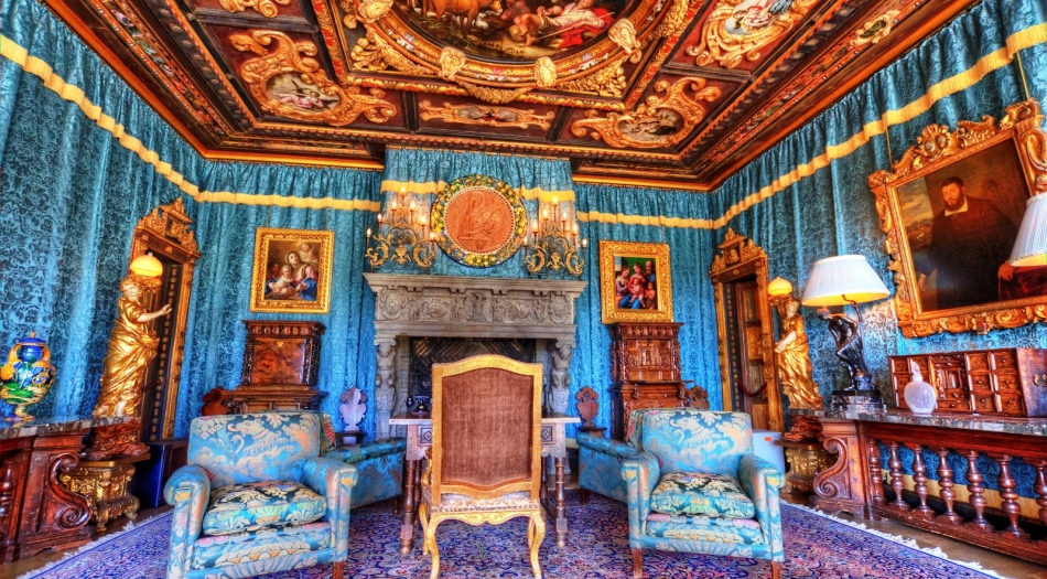 A Dogee Palace, Velence, Olaszország belső szobái
