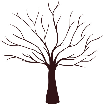 Pohon kayu untuk anak -anak - template