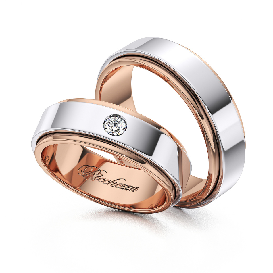Trend 2022-2023 - Combined golden engagement rings