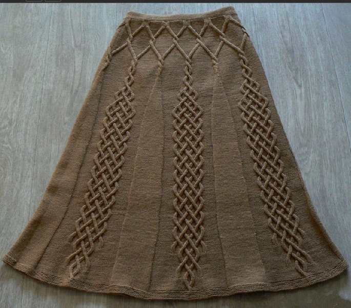 Home skirts on knitting needles for women: scheme, description