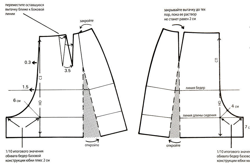 Чертеж свободных шортов