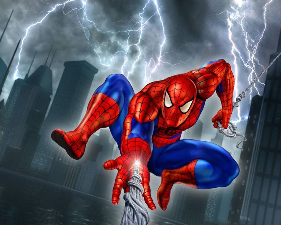 Gambar Spider-Man untuk membuat sketsa, opsi 12