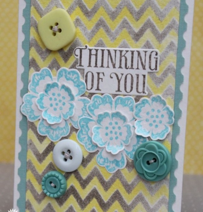 A postcard with buttons - a very cute gift