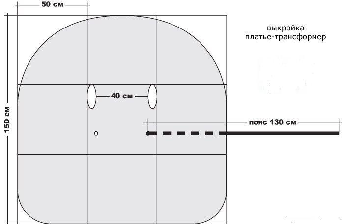 DIY transformatör elbisesi: basit desen