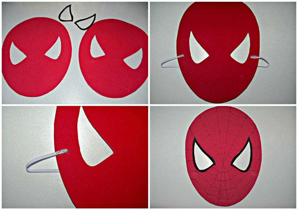 Maschera di cartone di Spider-Man